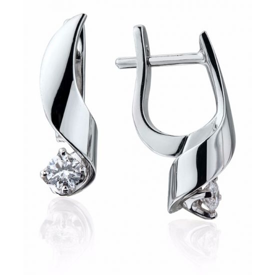 Kleine Ohrringe mit 3 mm Diamant – Ruban-Kollektion,  Bild vergrößern 2