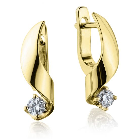 Kleine Ohrringe mit 3 mm Diamant – Ruban-Kollektion, More Image 1