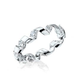 Ring mit 0,64 ct Diamanten aus 18 Karat Weißgold – Ruban-Kollektion