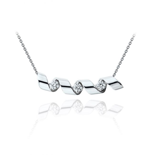 Smile-Halskette mit 0,99 ct Diamanten – Ruban-Kollektion