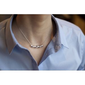 Smile-Halskette mit 0,33 ct Diamant und Meeresperlen – Ruban-Kollektion - Foto 1