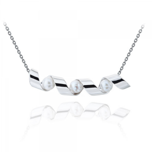Smile-Halskette mit Seeperlen – Ruban-Kollektion
