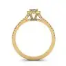 Halo-Diamant-Ring im Ovalschliff aus 18 Karat Gelbgold, Bild 2