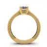 Orientalischer Diamantring im Princess-Schliff aus 18 Karat Gelbgold, Bild 2