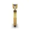 Orientalischer Diamantring im Princess-Schliff aus 18 Karat Gelbgold, Bild 3