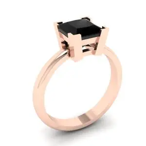 Schwarzer Diamantring aus Roségold - Foto 3