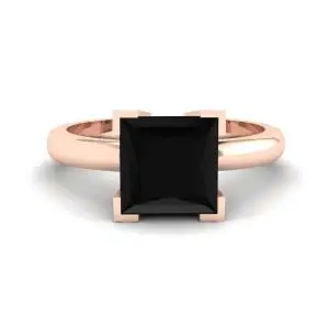 Schwarzer Diamantring aus Roségold