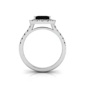 Prinzessin-Ring mit schwarzem Diamant - Foto 1