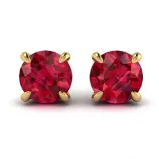Saphir-Ohrstecker mit abnehmbarer Diamant-Halo-Jacke aus Gelbgold