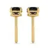5 mm schwarze Diamant-Ohrstecker aus Gelbgold, Bild 2
