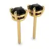 5 mm schwarze Diamant-Ohrstecker aus Gelbgold, Bild 3