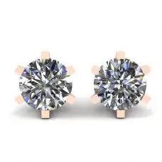 Klassische Diamant-Ohrstecker aus 18 Karat Roségold