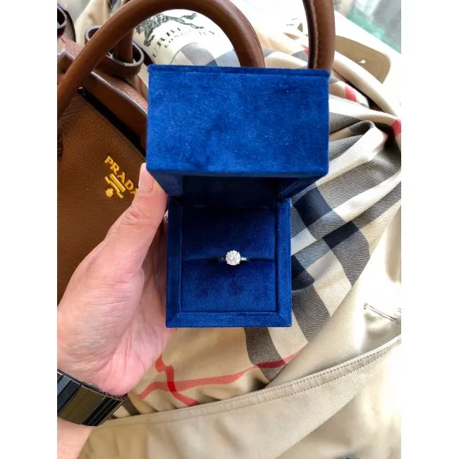Klassischer Diamantring mit einem Diamanten in Roségold - Foto 5