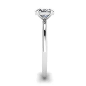 Klassischer ovaler Diamant-Solitärring aus Weißgold - Foto 2