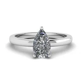 Klassischer Birnen-Diamant-Solitärring