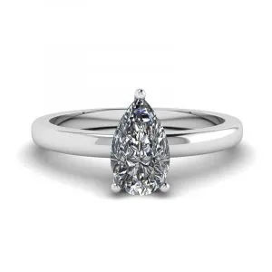 Klassischer Birnen-Diamant-Solitärring
