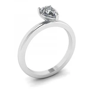 Klassischer Birnen-Diamant-Solitärring - Foto 3