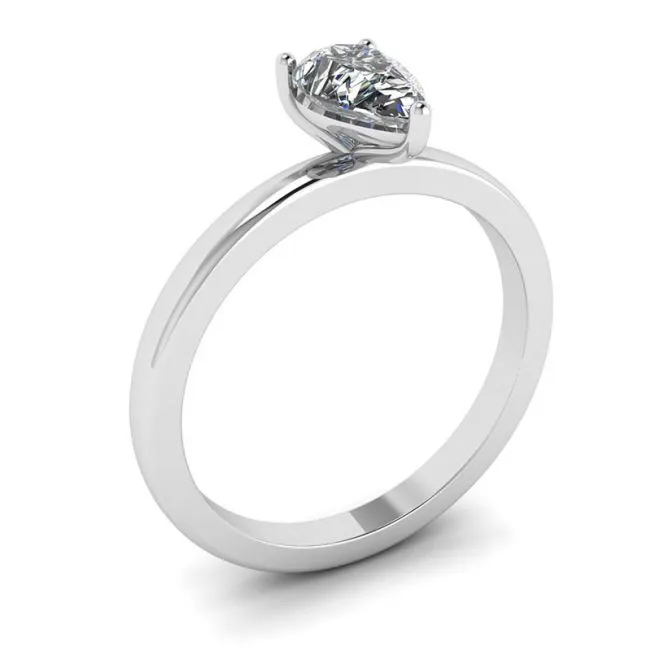 Klassischer Birnen-Diamant-Solitärring - Foto 3