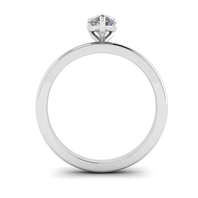 Klassischer Birnen-Diamant-Solitärring - Foto 1