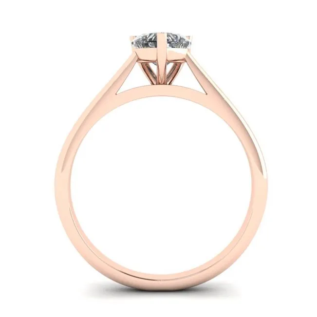 Klassischer Herz-Diamant-Solitärring aus Roségold - Foto 1