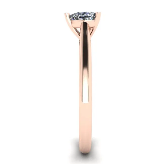Klassischer Herz-Diamant-Solitärring aus Roségold - Foto 2