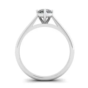Klassischer Herz-Diamant-Solitärring aus Weißgold - Foto 1