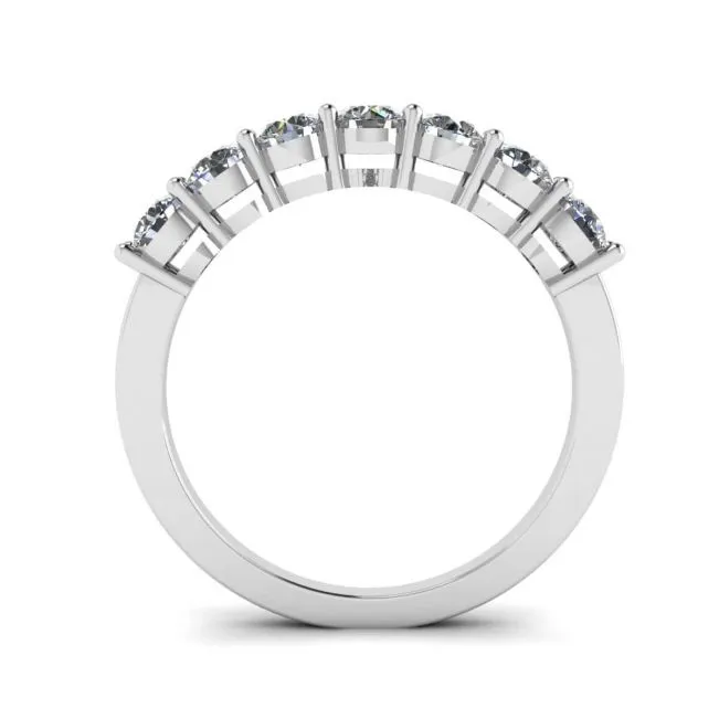 Ewiger Diamantring mit sieben Steinen aus 18 Karat Weißgold - Foto 1