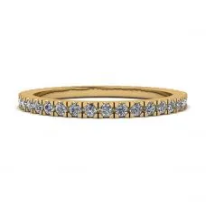 Klassischer, zierlicher Diamant-Eternity-Ring aus 18 Karat Gelbgold