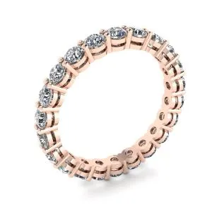 Klassischer 3 mm Diamant-Eternity-Ring aus Roségold - Foto 3