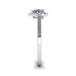 Herz-Diamant-Halo-Halo-Verlobungsring - Foto 2