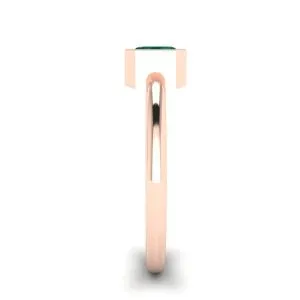 Stilvoller quadratischer Smaragdring aus 18 Karat Roségold - Foto 2