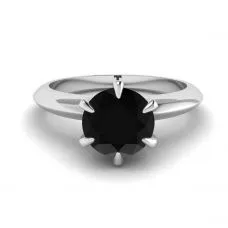 Verlobungsring mit 1 Karat schwarzem Diamant