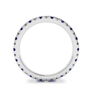 Riviera Pavé-Saphir- und Diamant-Ewigkeitsring - Foto 1