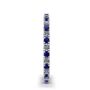Riviera Pavé-Saphir- und Diamant-Ewigkeitsring - Foto 2