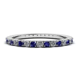 Riviera Pavé-Saphir- und Diamant-Ewigkeitsring