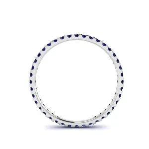 Riviera Pavé-Saphir-Eternity-Ring aus Weißgold - Foto 1