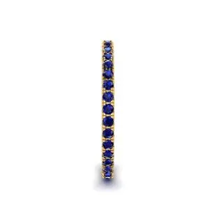 Riviera Pavé-Saphir-Eternity-Ring aus Gelbgold - Foto 2