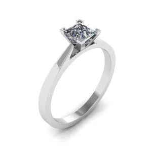 Futuristischer Diamantring im Princess-Schliff - Foto 3