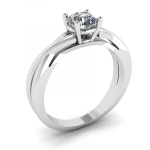 X-Kreuzring mit rundem Diamant - Foto 3
