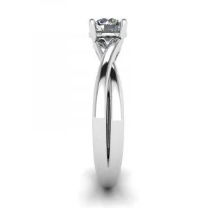 X-Kreuzring mit rundem Diamant - Foto 2