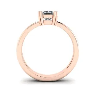 Zeitgenössischer Doppel-Verlobungsring im Princess-Schliff aus Roségold - Foto 1