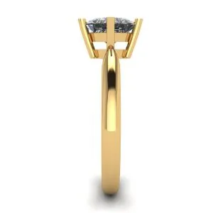 Rauten-Prinzessin-Diamant-Solitärring aus Gelbgold - Foto 2