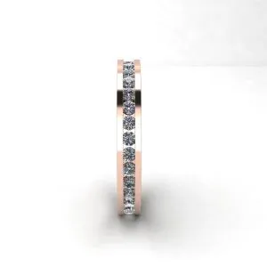 Eternity-Diamantring in Kanalfassung aus Roségold - Foto 1