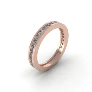 Eternity-Diamantring in Kanalfassung aus Roségold - Foto 2