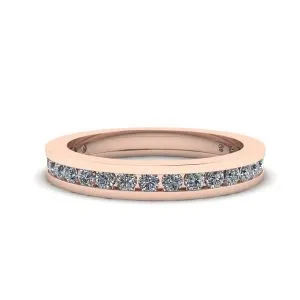 Eternity-Diamantring in Kanalfassung aus Roségold