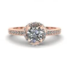 Roségoldring mit Diamanten
