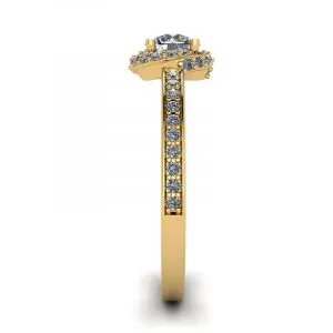 Goldener Ring mit Diamanten - Foto 2
