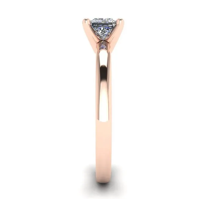 Gemischter Ring aus Rosé- und Weißgold mit Prinzessinnendiamant - Foto 2