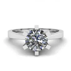 Diamantring aus 18 Karat Weißgold zur Verlobung