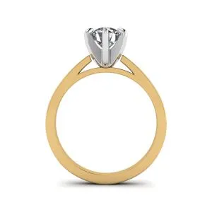 Verlobungsring aus gemischtem Gold mit Diamant - Foto 1